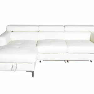 Echtleder Ecksofa Sammy mit Recamiere & Schlaffunktion – Cotta Begrenztes Angebot
