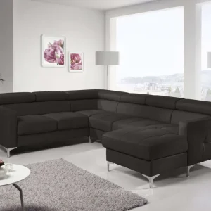 Echtleder Wohnlandschaft Sammy mit Schlaffunktion & Bettkasten - Cotta Kostenloser Versand