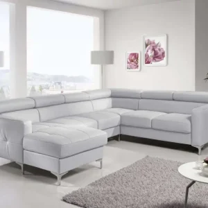 Mega-Angebot Echtleder Wohnlandschaft Sammy mit Schlaffunktion & Bettkasten - Cotta