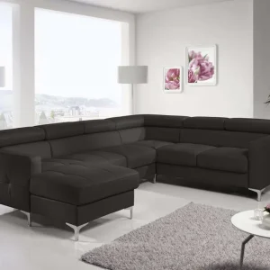 Angebot Echtleder Wohnlandschaft Sammy mit Schlaffunktion & Bettkasten - Cotta