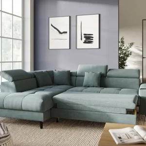 Ecksofa Mia mit Schlaffunktion, Bettkasten & induktiver Auflademöglichkeit - Cotta Solange Der Vorrat Reicht