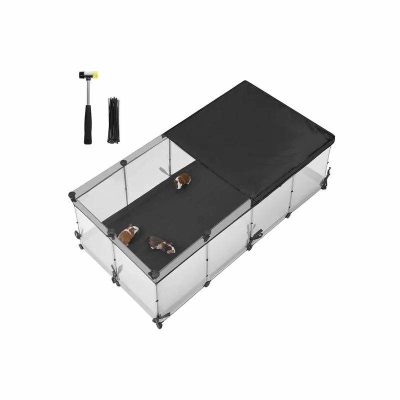 Letzte Chance Kleintiergehege aus Kunststoffplatten 144 x 74 x 47 cm wolkenweiß