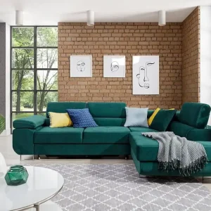 Sichere Zahlung Ecksofa Anton mit Schlaffunktion – Eltap, verstellbare Kopfstützen | Kronos