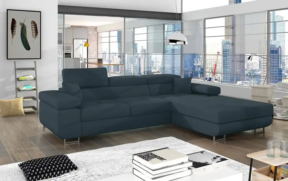 Ecksofa Armando in Cord 289x203 cm mit Schlaffunktion – Eltap Jarell Finale Aktion