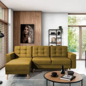 Wochenendangebot Ecksofa Asgard L mit Schlaffunktion – Eltap Monolith Retro