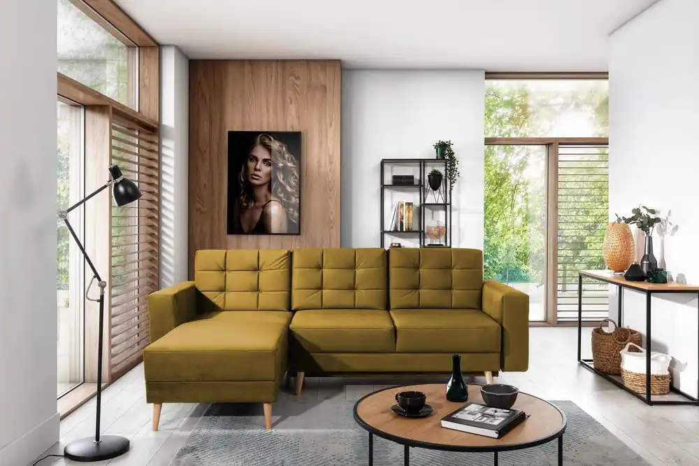 Wochenendangebot Ecksofa Asgard L mit Schlaffunktion – Eltap Monolith Retro