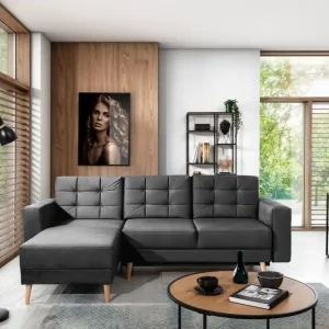 Neue Ware Ecksofa Asgard L mit Schlaffunktion – Eltap Monolith Retro