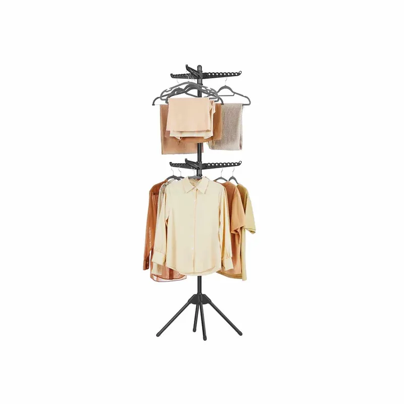 Klappbarer Wäscheständer mit 6 drehbaren Armen schwarz Beliebt