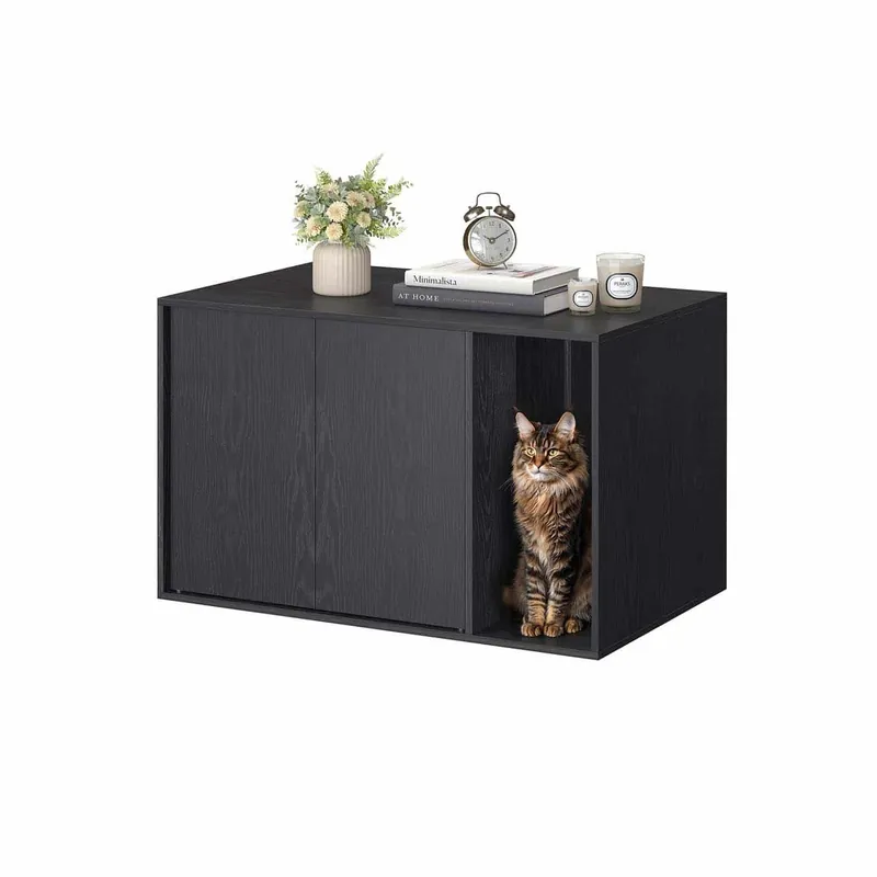 Katzenklo-Schrank mit Push-to-Open Türen für große Katzen Nur Heute