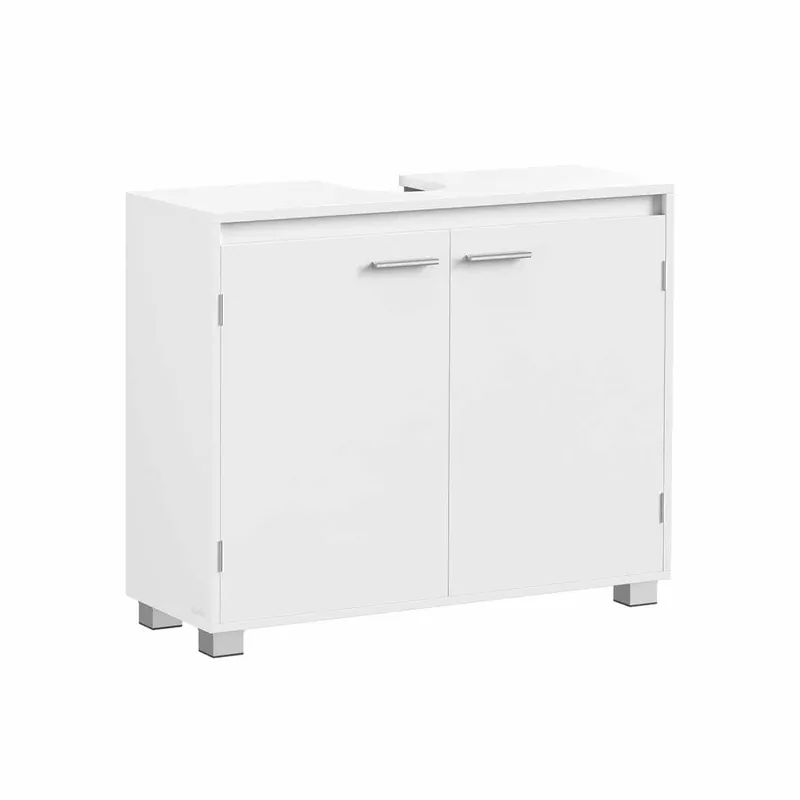 Waschbeckenunterschrank mit Türen und Fächern Echt