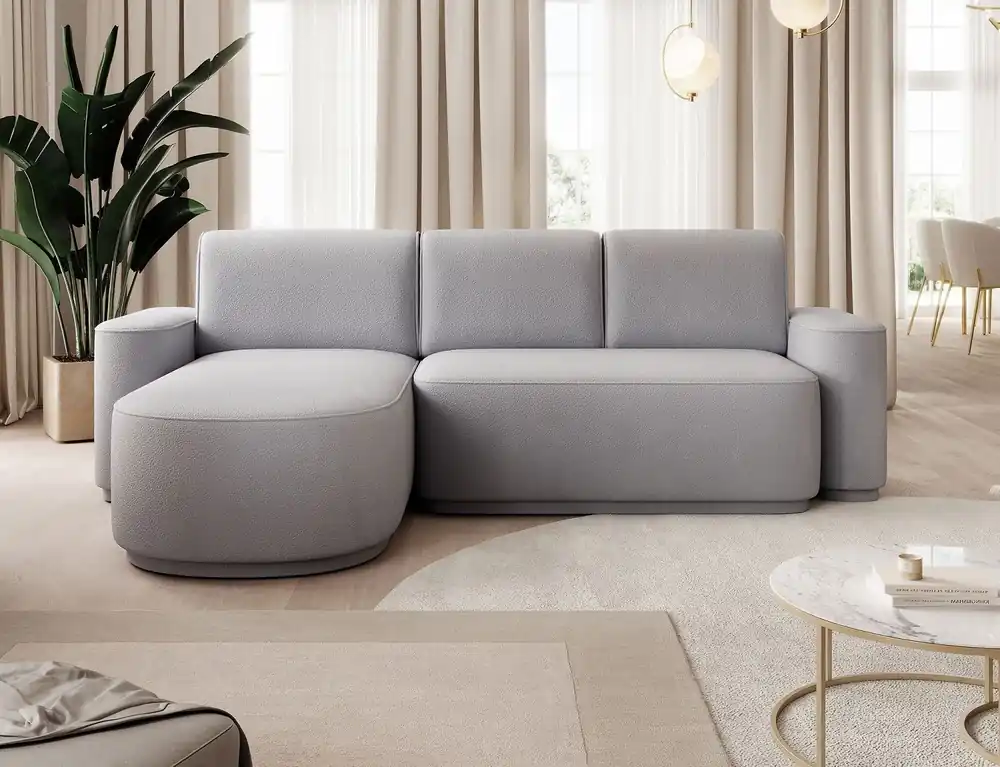 Ecksofa Aurumm mit Schlaffunktion – Eltap Amore Stoff modern Neuheit