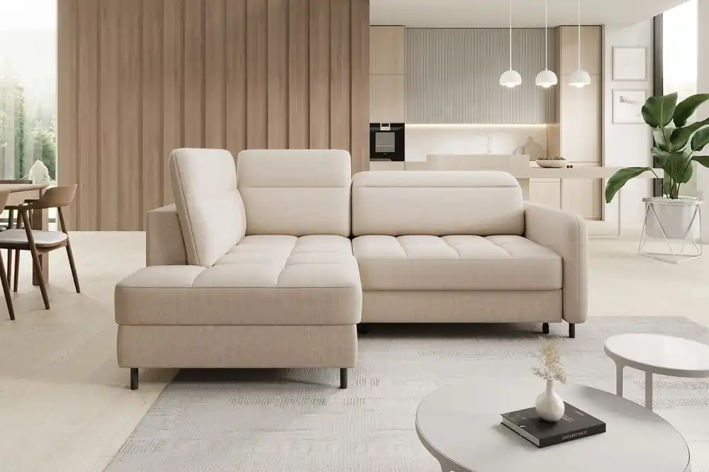 Ecksofa Barea mit Schlaffunktion – Eltap Manhattan Stoff modern Neue Ware