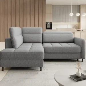 Ecksofa Barea mit Schlaffunktion – Eltap Manhattan Stoff modern Echt