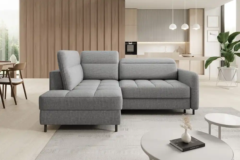 Ecksofa Barea mit Schlaffunktion – Eltap Manhattan Stoff modern Echt