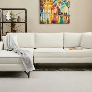 Ecksofa Berlin mit Komfortpolsterung und Metallfüßen – Design-Sofa für moderne Wohnkonzepte Preisreduziert