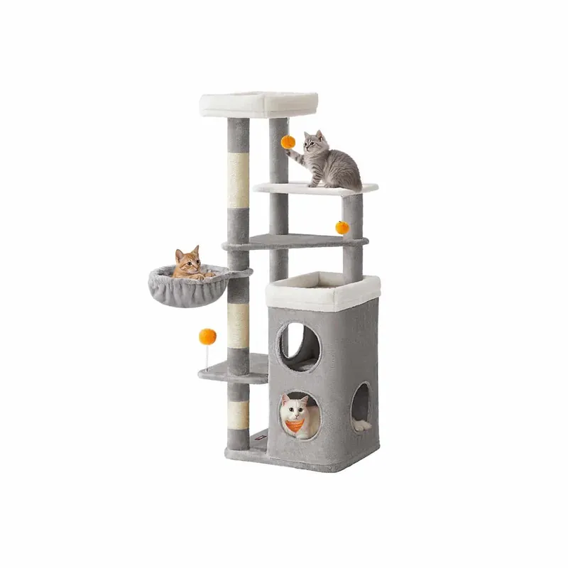 Mehrstöckiger Kratzbaum mit Höhlen und Plattformen für Katzen Nur Für Kurze Zeit