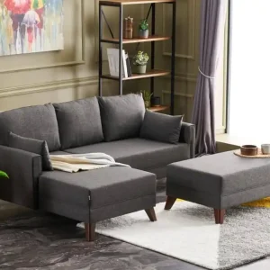 Kleines Bella Ecksofa mit Hocker – Die perfekte Lösung für kleine Räume Nur Für Kurze Zeit