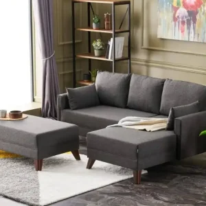Sale Kleines Bella Ecksofa mit Hocker – Die perfekte Lösung für kleine Räume