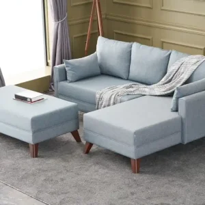 Kostenfreie Lieferung Kleines Bella Ecksofa mit Hocker – Die perfekte Lösung für kleine Räume