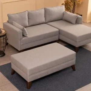Neu Im Sortiment Kleines Bella Ecksofa mit Hocker – Die perfekte Lösung für kleine Räume