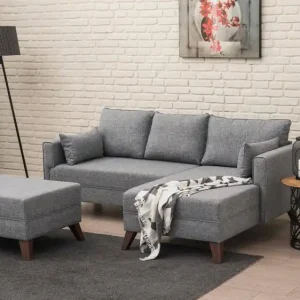 Kleines Bella Ecksofa mit Hocker – Die perfekte Lösung für kleine Räume Günstig
