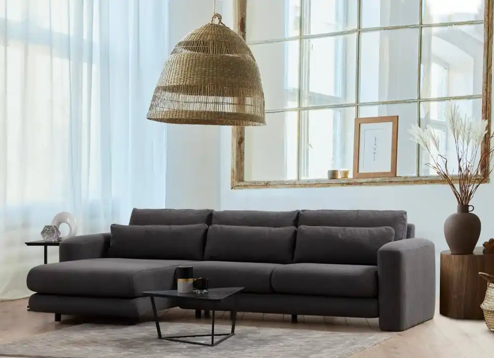Kostenloser Versand Lily Ecksofa - Gemütliches Sofa mit abnehmbaren Kissen