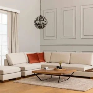 Niedriges Ecksofa Tulip mit Hocker Versand Am Gleichen Tag