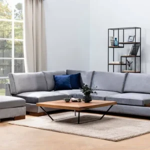 Niedriges Ecksofa Tulip mit Hocker Kostenfreie Lieferung