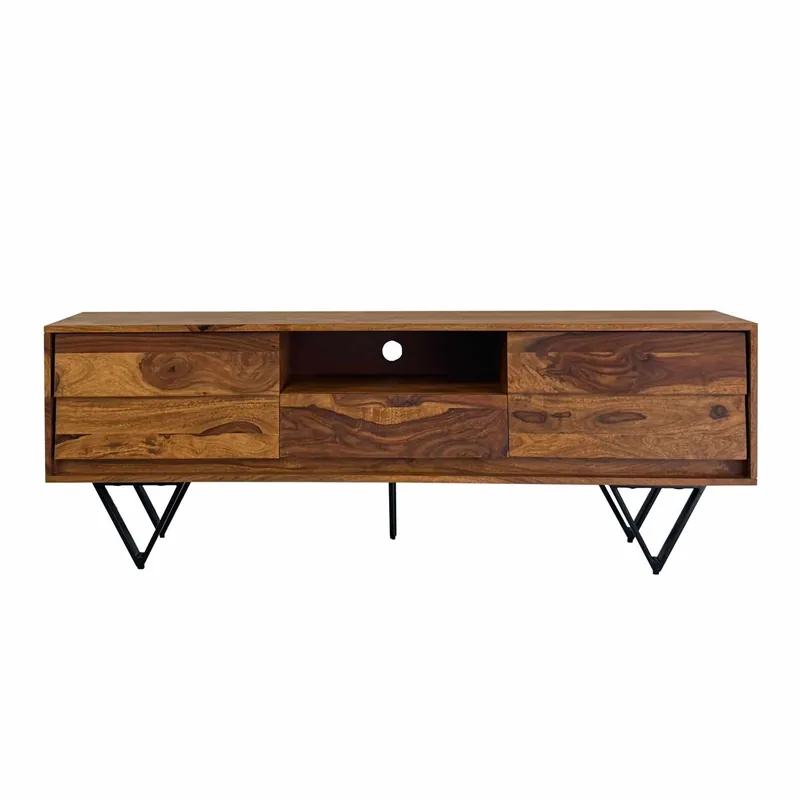 TV Lowboard Sheesham Massivholz 160 cm Preis Gesenkt
