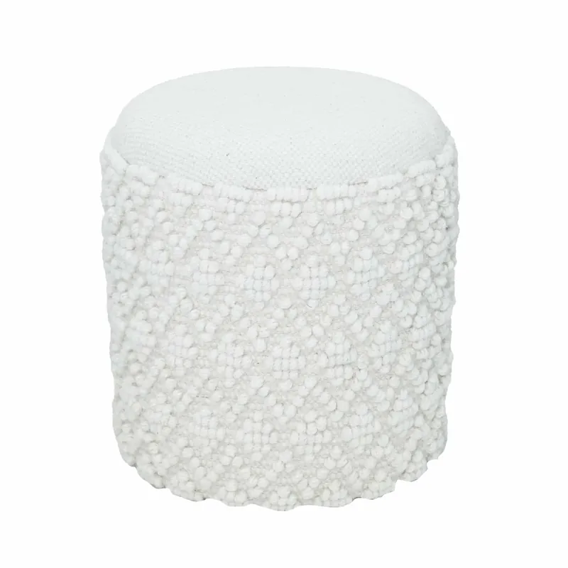 Schnäppchen Runder Hocker aus Wolle mit Stauraum