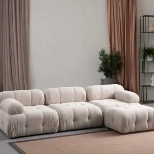 Neue Ware Ecksofa Petite mit Hocker – modernes Ecksofa