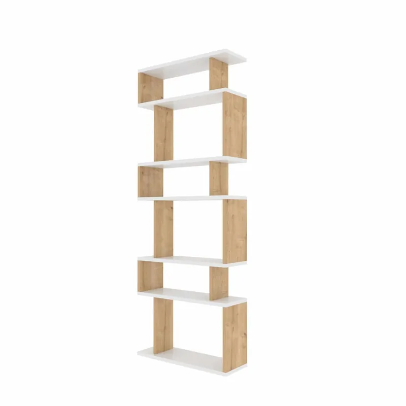 Knallerangebot Bates - weiß, Oak - Bücherregal