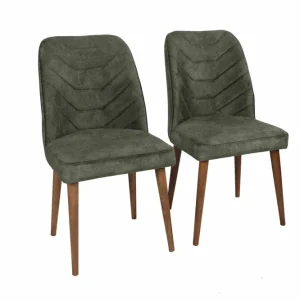 Kostenloser Rückversand Dallas 558 V2 - dunkelgrün - 2er Set Esszimmerstühle