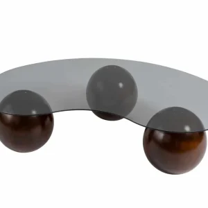 Saisonangebot Sphere - Walnuss, grau - Couchtisch