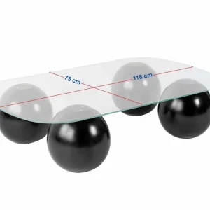 Preisreduziert Evara - Schwarz, grau - Couchtisch