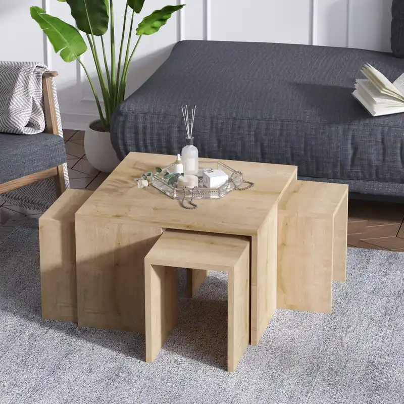 Ortanca - Sapphire Oak - Couchtisch-Set Preisknaller