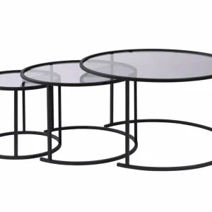 Aurum - 80, 60, 42 - Schwarz, grau - Couchtisch Set Saisonangebot