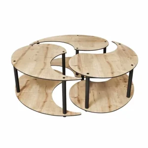 Neu Im Sortiment Yin Yang 3 70 - Oak - Couchtisch