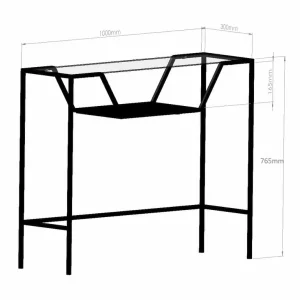 Lala - Glas, schwarz - Konsolentisch Neu