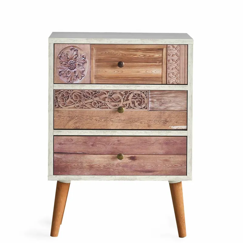 Liza - Walnuss, weiß - Kommode Saisonangebot