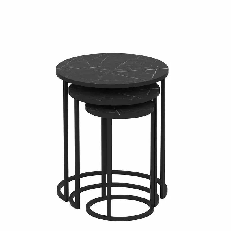 Gloria - schwarz - 3er Satztisch Sonderangebot