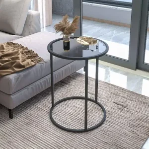 Sichere Zahlung Alya Tekli - schwarz, Glass - Beistelltisch