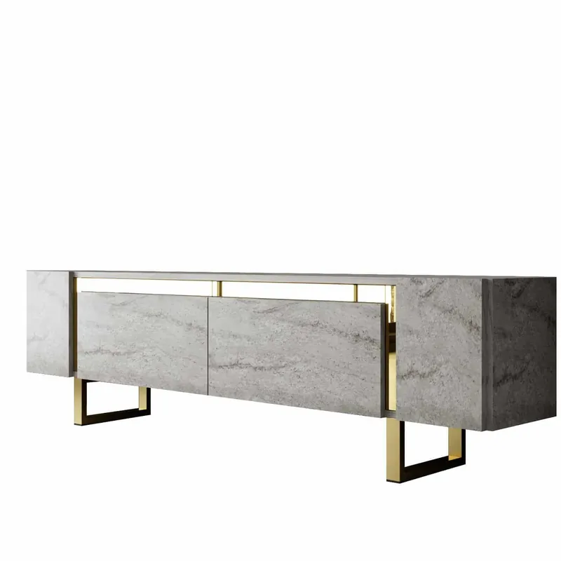 Yildiz - Travertine, gold - TV Lowboard Gratis Versand