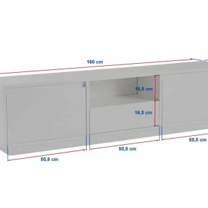 Versand Am Gleichen Tag Vanguard - Holz, schwarz - TV Lowboard