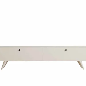 Highlight Paris - weiß, Walnuss - TV Lowboard