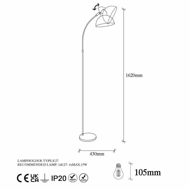 Varzan - 10855 - Stehlampe Billig
