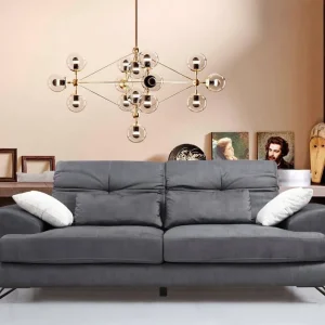 2-Sitzer Sofa Frida – Mikrofaser Anthrazit Gratis Versand