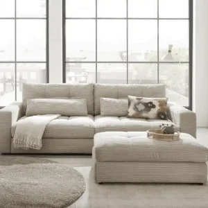 Preis Gesenkt Big Sofa Jasper Breitcord – ED Exciting Design | optional mit Hocker