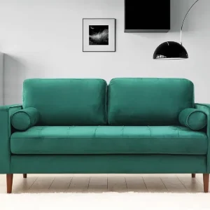 Sofa 2-Sitzer Rome Mikrofaser Samtoptik Begrenztes Angebot