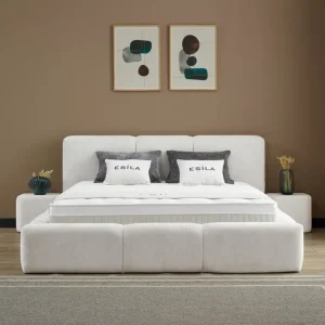 Preisknaller Boxspringbett Esila Creme mit Bettkasten – ABC Bedding